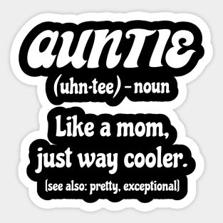 Retro Funny Auntie Bestie Fun Aunt Cool Mother Family Mom and Aunt Day Sticker